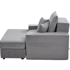 VEVOR Chaise Lounge Chair, 54 in Boneless Chaise Lounge Indoor, Modern Upholstered Oversized Reading Chair with Throw Pillows & Armrests, Sofa Couch Deep Seat Sleeper for Living Room, Bedroom, Beige