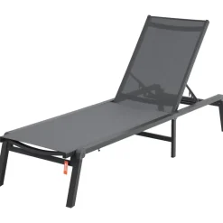 VEVOR Chaise Lounge Chair Outdoor, Aluminum Patio Lounge Chair with Adjustable 5-Position, Folding Pool Lounge Chair Recliner and Full Flat Tanning Chair for Patio, Beach, Pool, Dark Grey