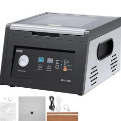 VEVOR Chamber Vacuum Sealer, 380W Vacuum Pump Power, Sealing Bag Packing Machine for Wet Foods, Meat, Compact Design with 11.5 in Sealing Length, Ideal Commercial Sealer for Professional and Home Use
