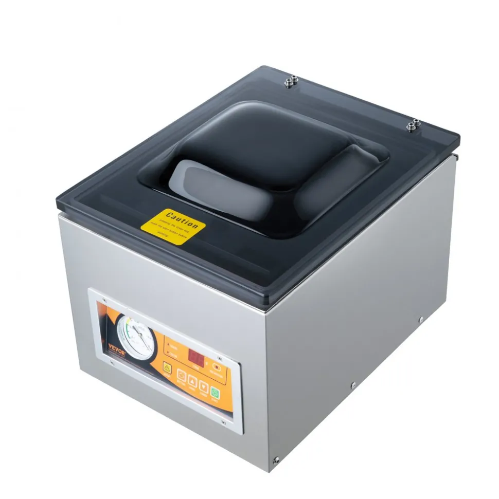 VEVOR Chamber Vacuum Sealer, 260W Sealing Power, Vacuum Packing Machine for Wet Foods, Meats, Marinades and More, Compact Size with 10.2 in Sealing Length, Applied in Home Kitchen