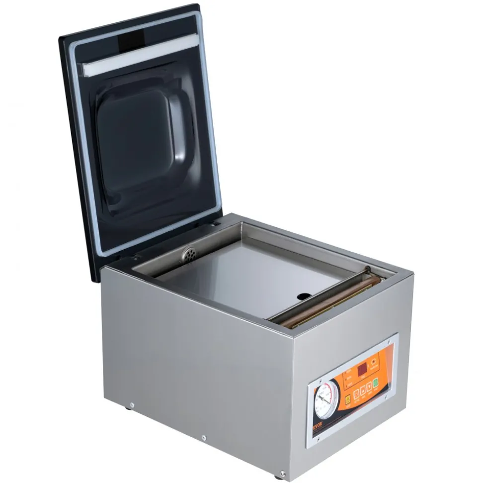 VEVOR Chamber Vacuum Sealer, 260W Sealing Power, Vacuum Packing Machine for Wet Foods, Meats, Marinades and More, Compact Size with 10.2 in Sealing Length, Applied in Home Kitchen
