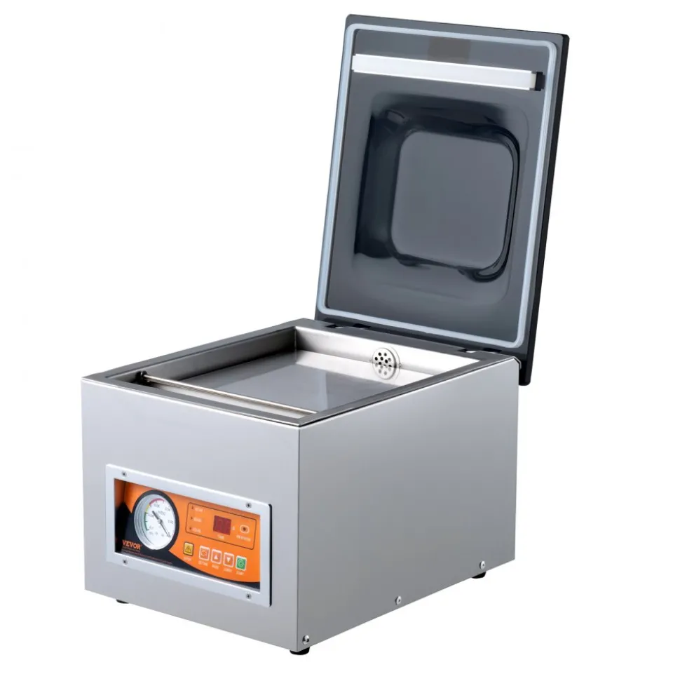 VEVOR Chamber Vacuum Sealer, 260W Sealing Power, Vacuum Packing Machine for Wet Foods, Meats, Marinades and More, Compact Size with 10.2 in Sealing Length, Applied in Home Kitchen