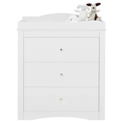 VEVOR Changing Table Dresser, Baby Diaper Change Station with 3 Drawers, Multi-Functional Modern Changing Table Dresser with Storage Organizer Nursery for Children's Room, White
