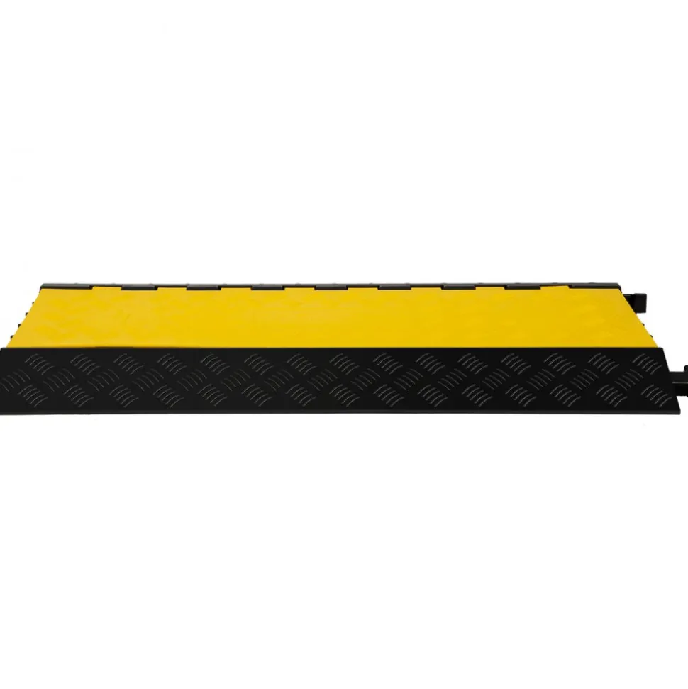 VEVOR 5 Channel Cable Protectors Extreme Rubber Cable Ramps Heavy Duty Protective Cable Wire Cord Ramp Driveway Rubber Traffic Speed Bumps Cable Protector (5-Channel, 1Pack-18000Lb)