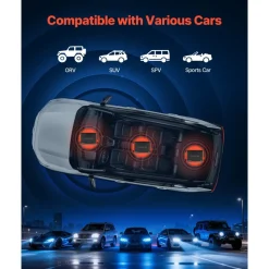 VEVOR 4 Channel Car Audio Amplifier 2 Ohm Stable Bridgeable Class D Full Range Amp Max Power 4 x 120W @ 4 Ohm / 4 x 200W @ 2 Ohm for Car SUV Truck Off-Road