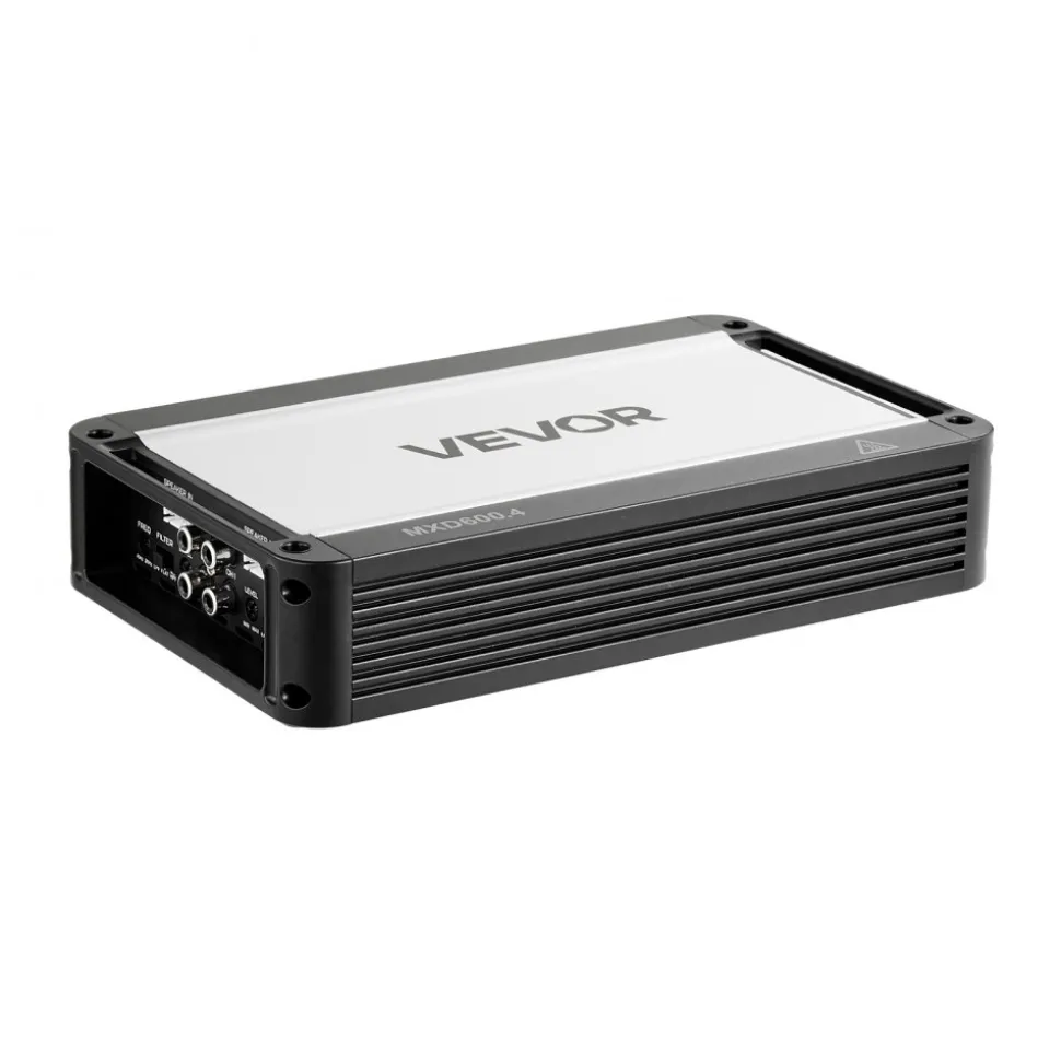VEVOR 4 Channel Car Audio Amplifier 2 Ohm Stable Bridgeable Class A/B Full Range Amp Max Power 4 x 250W @ 4 Ohm / 4 x 500W @ 2 Ohm for Car SUV Truck Off-Road