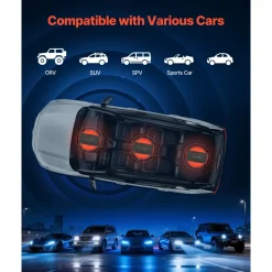 VEVOR 4 Channel Car Audio Amplifier 2 Ohm Stable Bridgeable Class D Full Range Amp Max Power 4 x 500W @ 4 Ohm / 4 x 1000W @ 2 Ohm for Car SUV Truck Off-Road