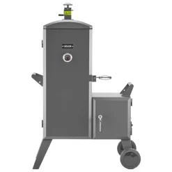 VEVOR Charcoal Offset Smoker, Heavy-Duty Steel BBQ Offset Smoker with Side Firebox, Movable Outdoor Barbecue Smokers with 6 Adjustable Grates, Thermometer & Air Vents for Backyard Patio Party Cooking