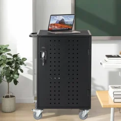 VEVOR Charging Cart, 32 Device Mobile Charging Station, Up to 15.6 in Screen Size, Office and Classroom Mobile Charging Cart, for Chromebook, Tablet and Laptop