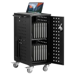 VEVOR Charging Cart, 16 Device Mobile Charging Station, Up to 15.6 in Screen Size, Office and Classroom Mobile Charging Cart, for Chromebook, Tablet and Laptop