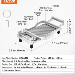 VEVOR Cheese Cutter with Wire, 0.2