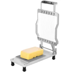 VEVOR Cheese Cutter with Wire, 0.39" & 0.78" Cheeser Butter Cutting Blade, Detachable Cheese Slicer Wire, Aluminum Alloy Commercial Cheese Slicer with 316 Stainless Steel Knife Wire, Kitchen Cooking