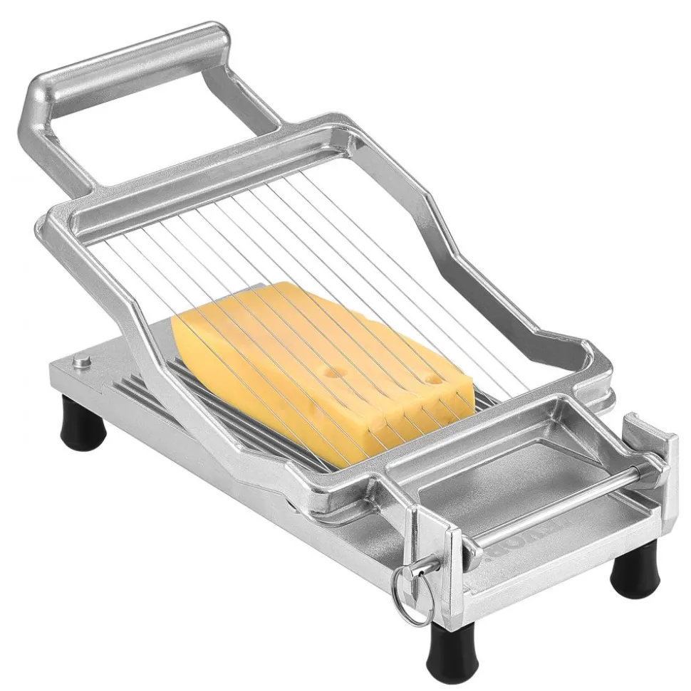 VEVOR Cheese Cutter with Wire, 0.39" & 0.78" Cheeser Butter Cutting Blade, Detachable Cheese Slicer Wire, Aluminum Alloy Commercial Cheese Slicer with 316 Stainless Steel Knife Wire, Kitchen Cooking