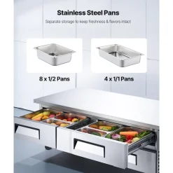 VEVOR Chef Base Refrigerator, 72