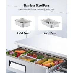 VEVOR Chef Base Refrigerator, 52