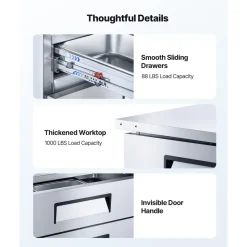 VEVOR Chef Base Refrigerator, 52