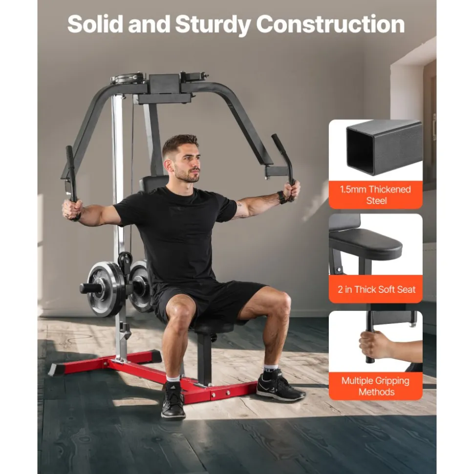 VEVOR Chest Fly Machine, Upper Body Specialty Machine for Home Gym, Adjustable Fly and Reverse Delt Machine, for Chest, Back, Pectoral, Rear Deltoid and Shoulder Workouts, Hold up to 450LBS
