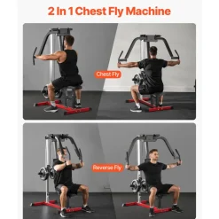 VEVOR Chest Fly Machine, Upper Body Specialty Machine for Home Gym, Adjustable Fly and Reverse Delt Machine, for Chest, Back, Pectoral, Rear Deltoid and Shoulder Workouts, Hold up to 450LBS
