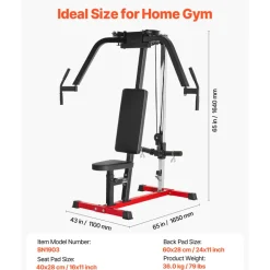 VEVOR Chest Fly Machine, Upper Body Specialty Machine for Home Gym, Adjustable Fly and Reverse Delt Machine, for Chest, Back, Pectoral, Rear Deltoid and Shoulder Workouts, Hold up to 450LBS
