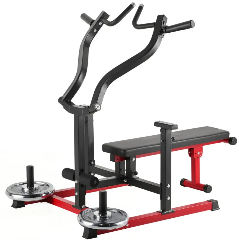 VEVOR Chest Press Machine, 450 LBS Bench Press Set, Adjustable Flat Incline Bench with Independent Converging Arms, Upper Chest Equipment, Fitness Home Gym Equipment for Chest, AB Workouts, Shoulder