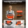 VEVOR Chicken Nesting Boxes, 2 Compartments, Easy Egg Collection, Wall Mount, Easy to Assemble, Galvanized Steel and High-Strength Plastic, Roll Away Nesting Boxes for Chickens Laying Eggs, Orange