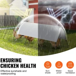 VEVOR Chicken Tunnels, 157.5 x 39.4 x 24.2 inch(LxWxH) Chicken Tunnels for Yard, Portable Chicken Tunnels for Outside with Corner Frames, Chicken Coop Run, Suitable for Chickens, Ducks, Rabbits