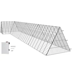 VEVOR Chicken Tunnels, 157.5 x 39.4 x 24.2 inch(LxWxH) Chicken Tunnels for Yard, Portable Chicken Tunnels for Outside with Corner Frames, Chicken Coop Run, Suitable for Chickens, Ducks, Rabbits