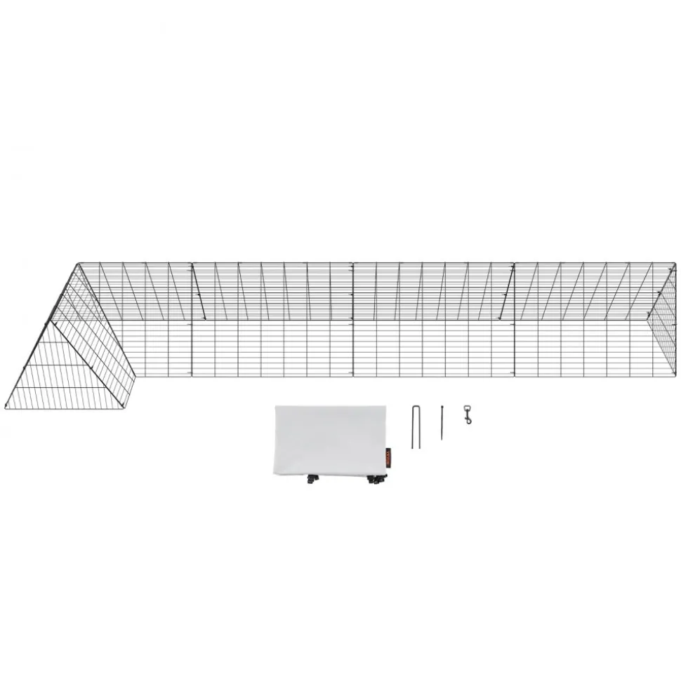 VEVOR Chicken Tunnels, 157.5 x 39.4 x 24.2 inch(LxWxH) Chicken Tunnels for Yard, Portable Chicken Tunnels for Outside with Corner Frames, Chicken Coop Run, Suitable for Chickens, Ducks, Rabbits