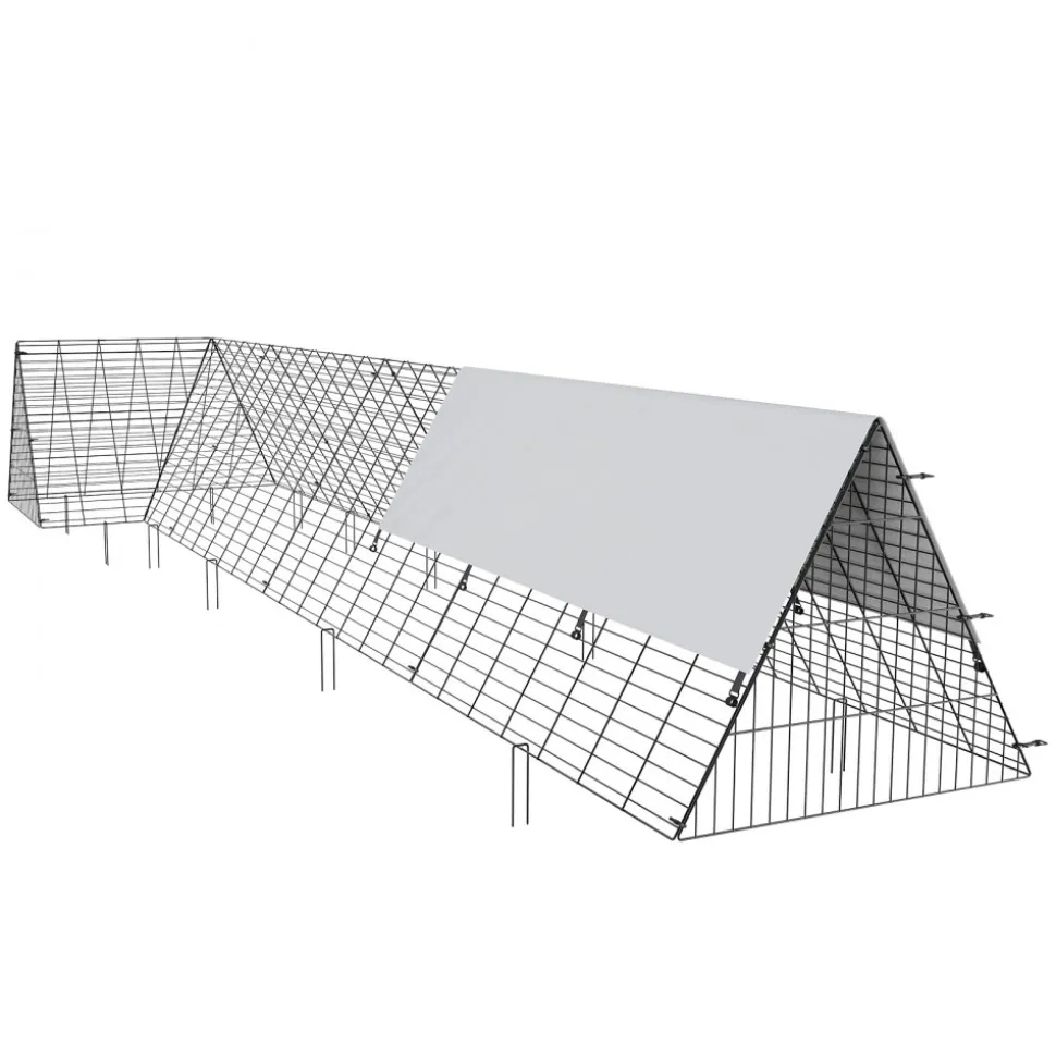 VEVOR Chicken Tunnels, 157.5 x 39.4 x 24.2 inch(LxWxH) Chicken Tunnels for Yard, Portable Chicken Tunnels for Outside with Corner Frames, Chicken Coop Run, Suitable for Chickens, Ducks, Rabbits