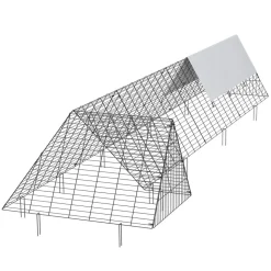 VEVOR Chicken Tunnels, 157.5 x 39.4 x 24.2 inch(LxWxH) Chicken Tunnels for Yard, Portable Chicken Tunnels for Outside with Corner Frames, Chicken Coop Run, Suitable for Chickens, Ducks, Rabbits