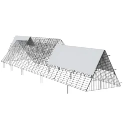 VEVOR Chicken Tunnels, 287 x 78.7 x 24.2 inch(LxWxH) Chicken Tunnels for Yard, Portable Chicken Tunnels for Outside with Corner Frames, 2 Sets, Suitable for Chickens, Ducks, Rabbits