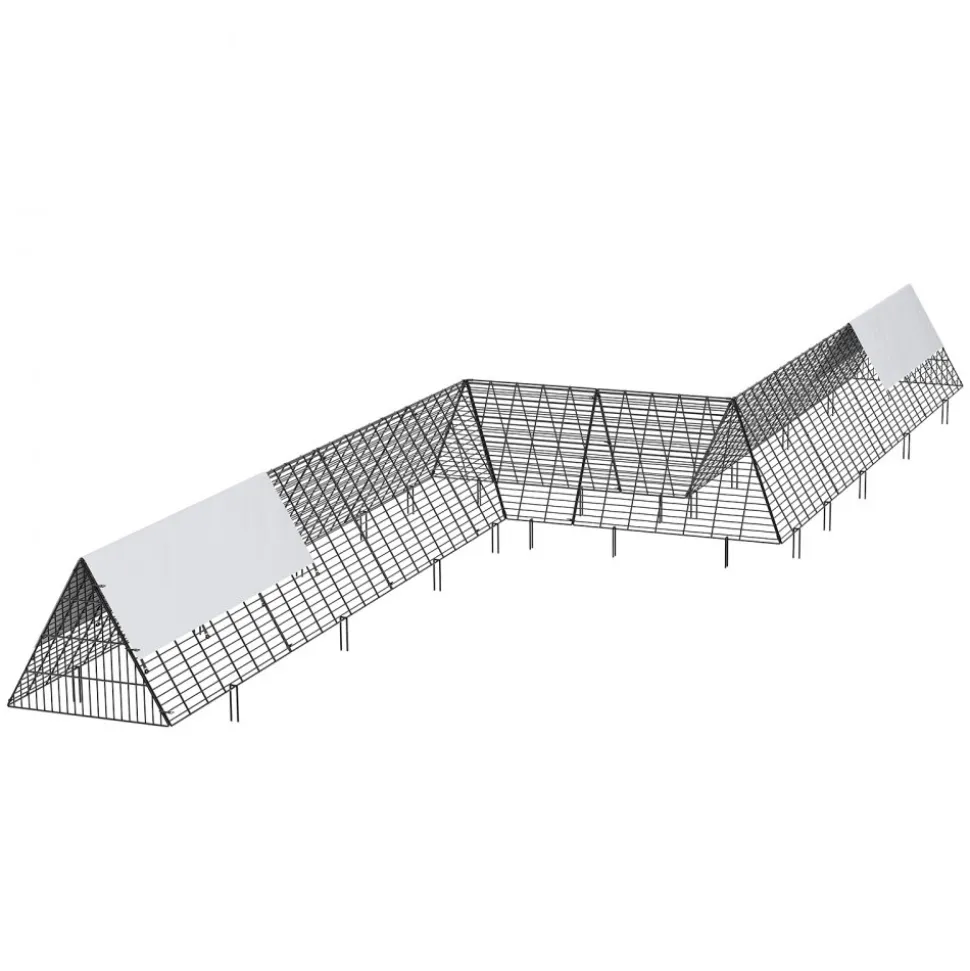 VEVOR Chicken Tunnels, 287 x 78.7 x 24.2 inch(LxWxH) Chicken Tunnels for Yard, Portable Chicken Tunnels for Outside with Corner Frames, 2 Sets, Suitable for Chickens, Ducks, Rabbits