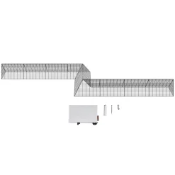 VEVOR Chicken Tunnels, 287 x 78.7 x 24.2 inch(LxWxH) Chicken Tunnels for Yard, Portable Chicken Tunnels for Outside with Corner Frames, 2 Sets, Suitable for Chickens, Ducks, Rabbits