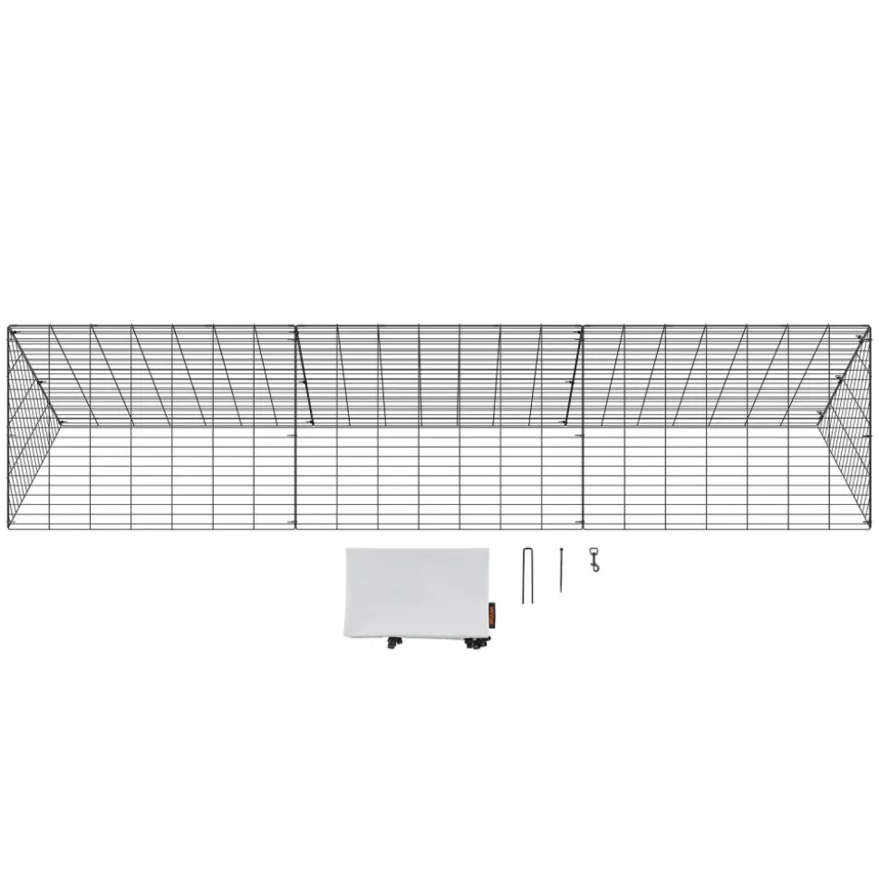 VEVOR Chicken Tunnels, 118.1 x 28 x 24.2 inch (LxWxH) Chicken Tunnels for Yard, Portable Chicken Tunnels for Outside Easy Installation, Chicken Coop Run, Suitable for Chickens, Ducks, Rabbits