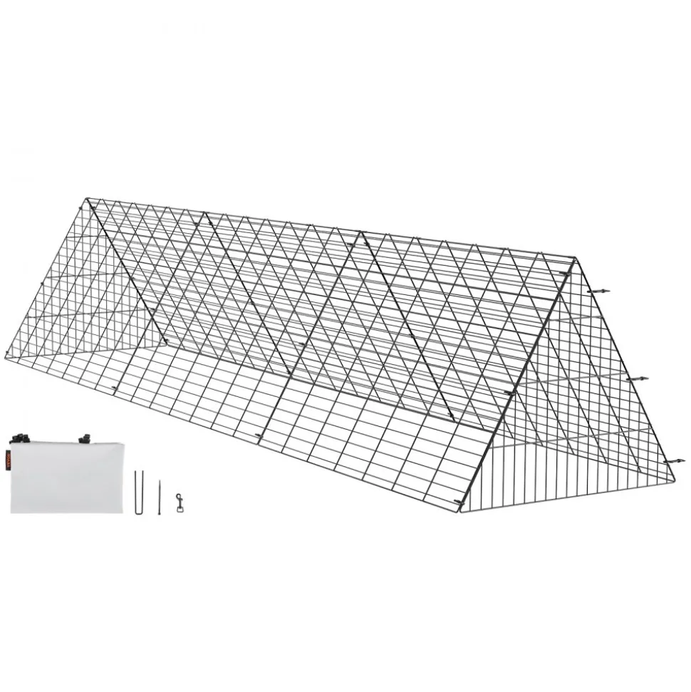 VEVOR Chicken Tunnels, 118.1 x 28 x 24.2 inch (LxWxH) Chicken Tunnels for Yard, Portable Chicken Tunnels for Outside Easy Installation, Chicken Coop Run, Suitable for Chickens, Ducks, Rabbits