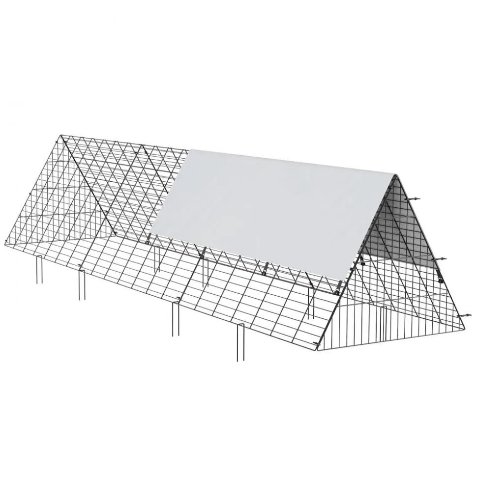 VEVOR Chicken Tunnels, 118.1 x 28 x 24.2 inch (LxWxH) Chicken Tunnels for Yard, Portable Chicken Tunnels for Outside Easy Installation, Chicken Coop Run, Suitable for Chickens, Ducks, Rabbits