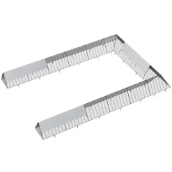 VEVOR Chicken Tunnels, 236.2 x 157.5 x 24.2 inch(LxWxH) Chicken Tunnels for Yard, Portable Chicken Tunnels for Outside with Corner Frames, 2 Sets, Suitable for Chickens, Ducks, Rabbits
