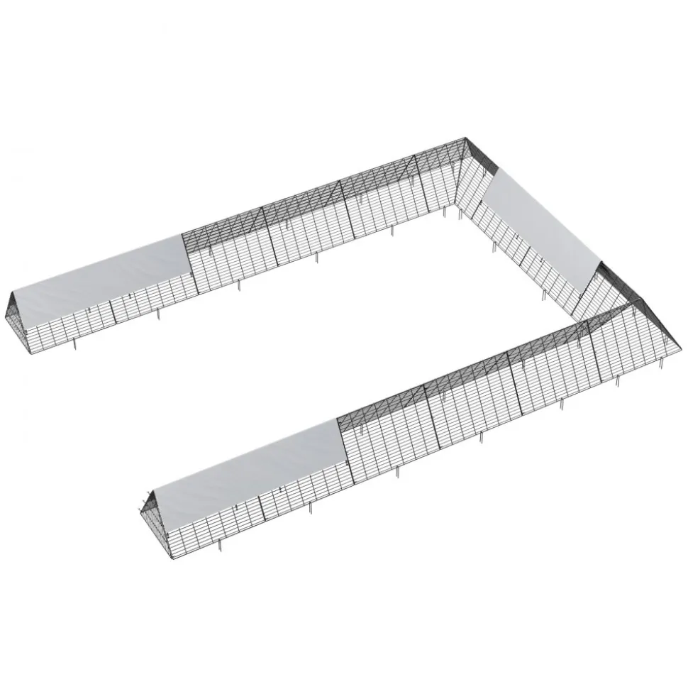 VEVOR Chicken Tunnels, 236.2 x 157.5 x 24.2 inch(LxWxH) Chicken Tunnels for Yard, Portable Chicken Tunnels for Outside with Corner Frames, 2 Sets, Suitable for Chickens, Ducks, Rabbits