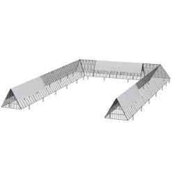 VEVOR Chicken Tunnels, 236.2 x 157.5 x 24.2 inch(LxWxH) Chicken Tunnels for Yard, Portable Chicken Tunnels for Outside with Corner Frames, 2 Sets, Suitable for Chickens, Ducks, Rabbits