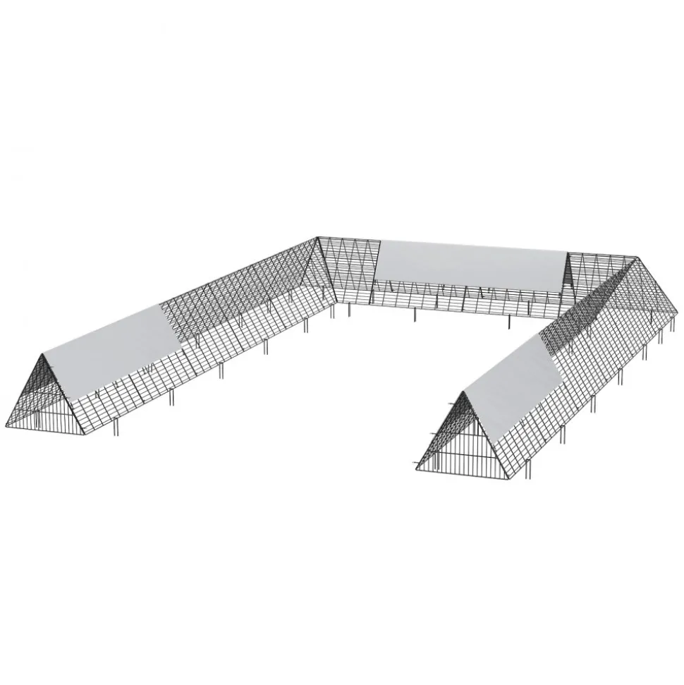 VEVOR Chicken Tunnels, 236.2 x 157.5 x 24.2 inch(LxWxH) Chicken Tunnels for Yard, Portable Chicken Tunnels for Outside with Corner Frames, 2 Sets, Suitable for Chickens, Ducks, Rabbits