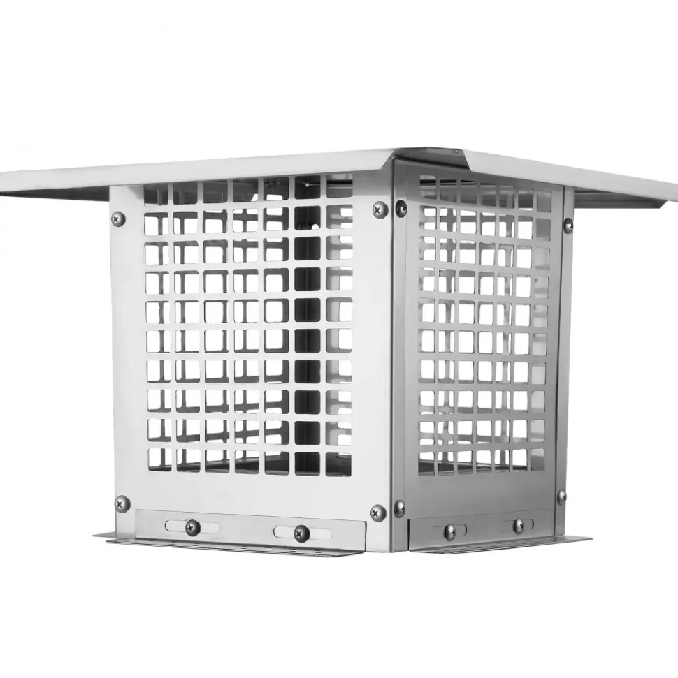 VEVOR Chimney Cap, 9 x 9 inch, 304 Stainless Steel Fireplace Chimney Cover, Not Easily Toppled & Practical Accessories & Easy Installation, Fits Mesh Flue Covers Outside Clay Flue Shingles, Silver