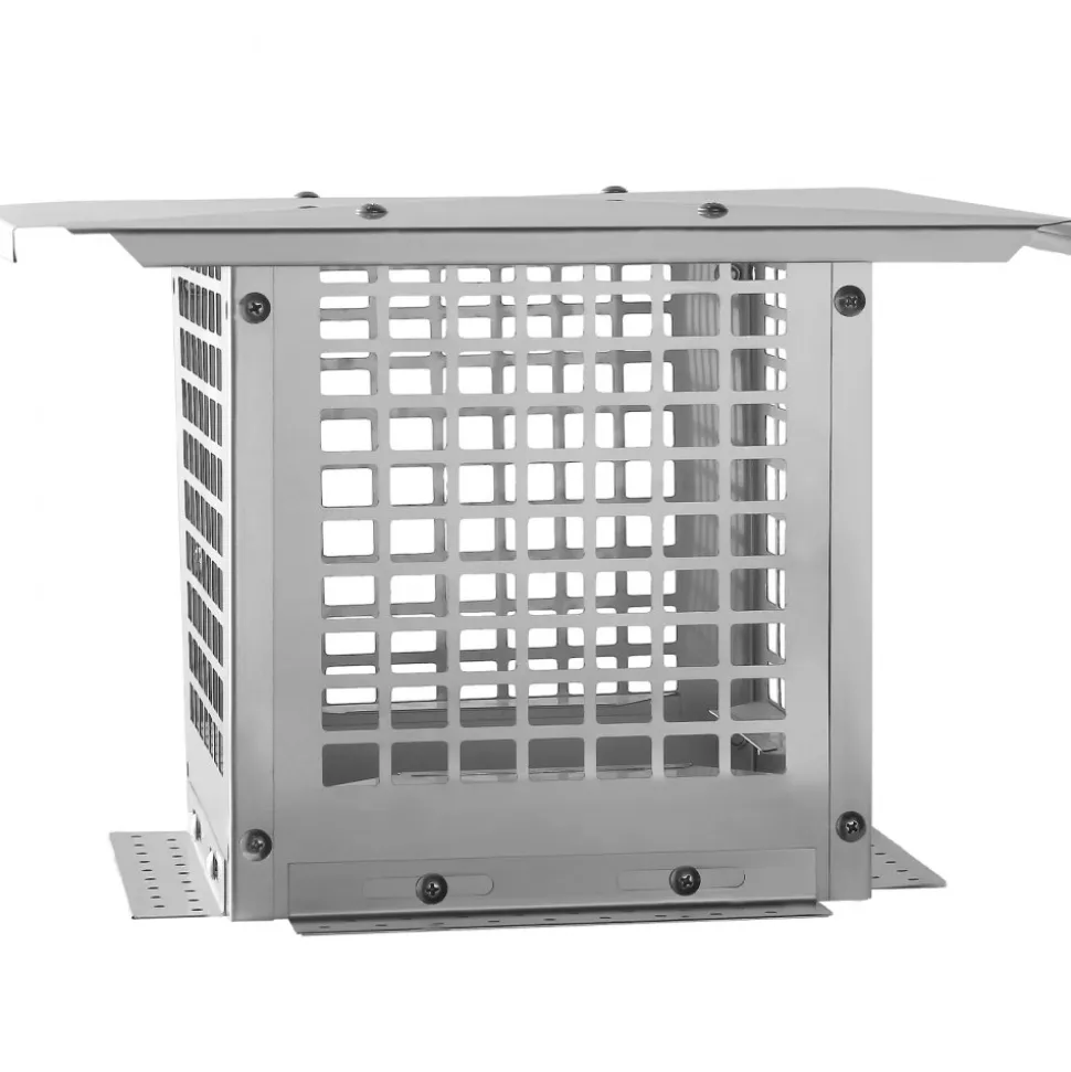 VEVOR Chimney Cap, 9 x 9 inch, 304 Stainless Steel Fireplace Chimney Cover, Not Easily Toppled & Practical Accessories & Easy Installation, Fits Mesh Flue Covers Outside Clay Flue Shingles, Silver