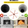 VEVOR Chimney Sweep Kit 20FT Length, Chimney Brush Kit with 6 Nylon Flexible Rods, Rotary Chimney Cleaning Kit Driven by Drill, Chimney Cleaning Tool Kits for Sweeping Fireplace Flue