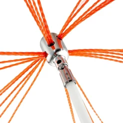 VEVOR Chimney Sweep Kit, 30 ft Maximum Extendable Length Chimney Sweep, Chimneys Cleaning Kit with Bristle Replacements & Goggles, 90° Bendable Fireplace Cleaning Tool, for Square, Rectangle Chimneys