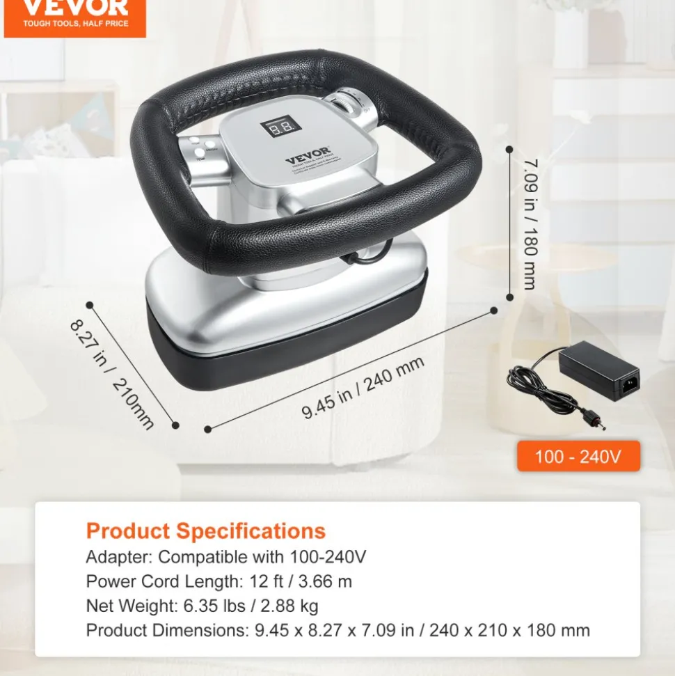 VEVOR Chiropractic Massager, 400-4600rpm Variable Speed Professional Vibrating Massager, Handheld Chiropractic Orbital Body Massager for Back, Neck, Shoulder Muscle Relief