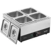 VEVOR Chocolate Melting Machine, 4 Tanks 17.6 Lbs Choc Commercial Melter, 1200W High Power, Water Bath Heating System, Stainless Steel Body, 86℉- 185℉ Temp Range, Chocolate Warmer for Cheese Milk