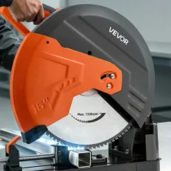 VEVOR Chop Saw Blade 16-in 96 Teeth Cermet-Tipped Metal Cold Cutting Blade, Compatible with Chop Saws, 4000 Cuts, Cutting Smooth Surfaces with No Burrs, Noise Reduction and Heat Dissipation Holes