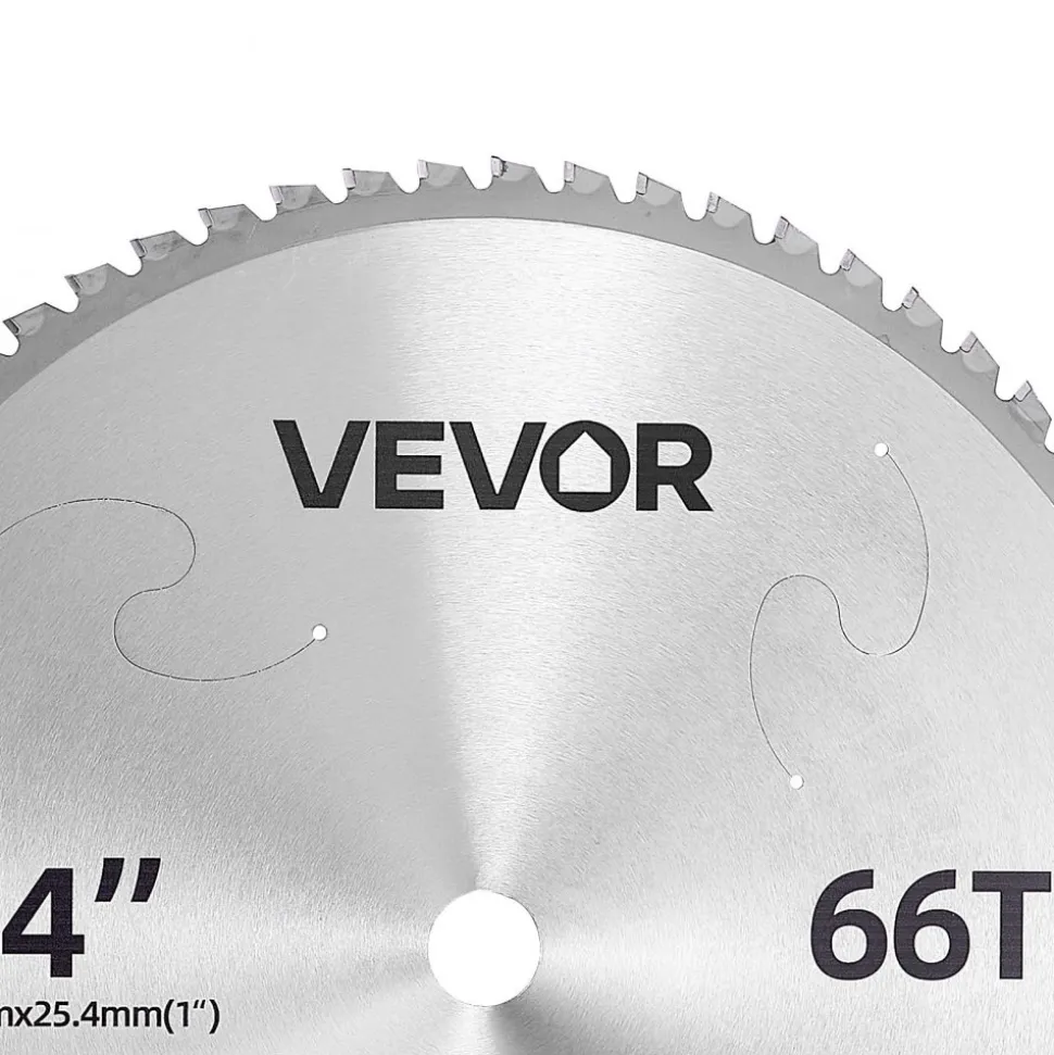 VEVOR Chop Saw Blade 14-in 66 Teeth Cermet-Tipped Metal Cold Cutting Blade, Compatible with Chop Saws, 4000 Cuts, Cutting Smooth Surfaces with No Burrs, Noise Reduction and Heat Dissipation Holes