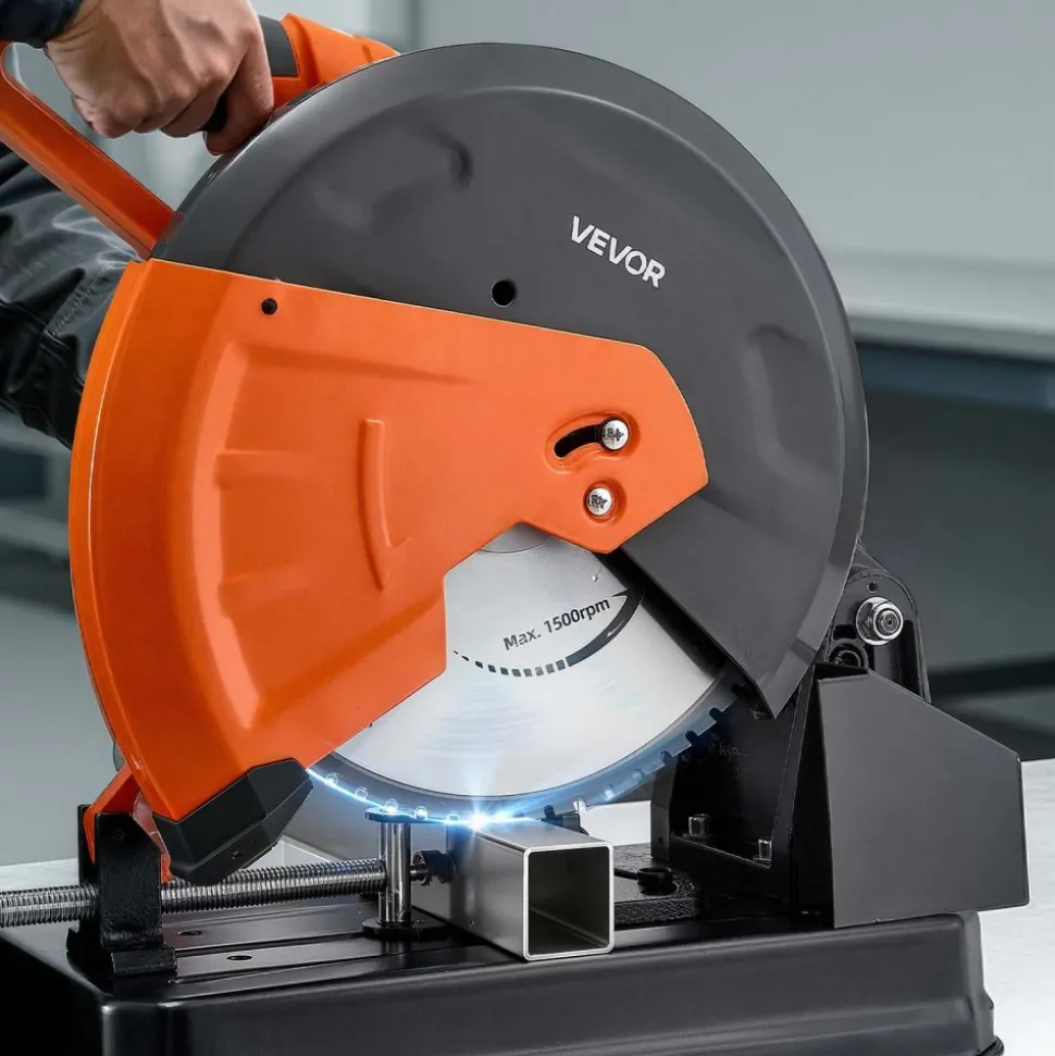 VEVOR Chop Saw Blade 14-in 66 Teeth Cermet-Tipped Metal Cold Cutting Blade, Compatible with Chop Saws, 4000 Cuts, Cutting Smooth Surfaces with No Burrs, Noise Reduction and Heat Dissipation Holes
