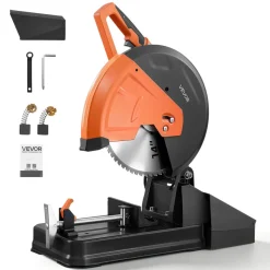 VEVOR Chop Saw 14-inch Cold Cut Blade 2800 W Powerful Motor Cut Off Saw, For Cutting Metal, -45° to 45° Adjustable Angle, Efficient Dry Cutting, with Thickened Blade Guard and Chip Collection Box